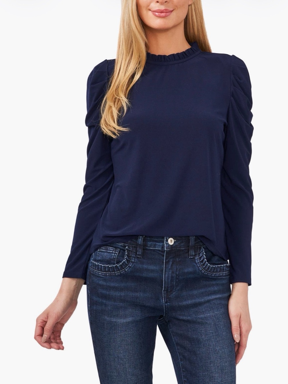 CeCe Puff Long Sleeve Crepe Top - brand new with tags (NWT)